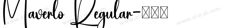 Maverlo Regular字体转换